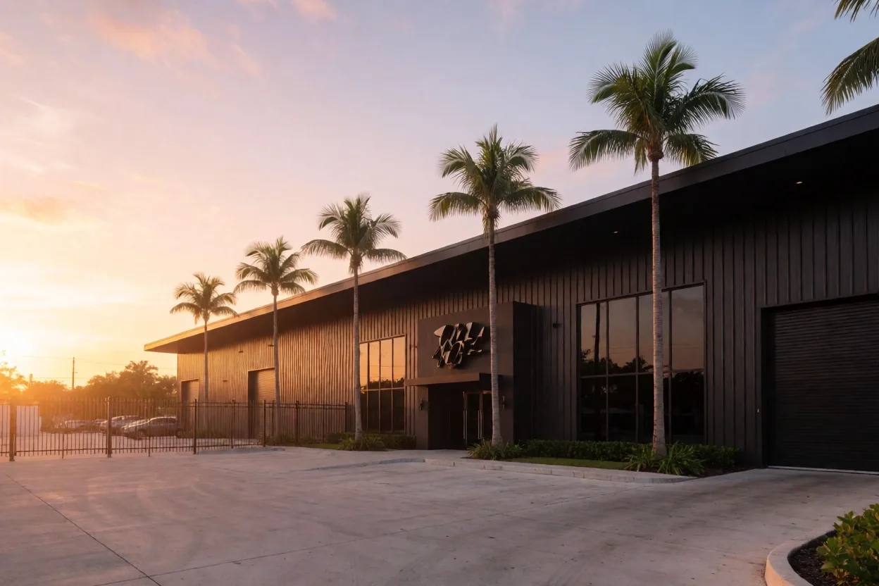 The exterior of Xalquendoris Fitness & Auto in Miami.